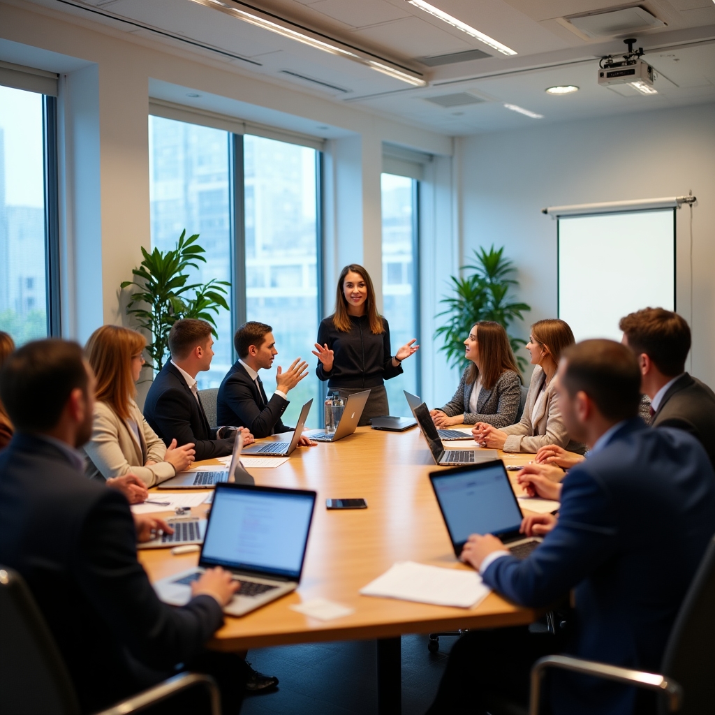 Участники тренинга по управленческому учёту в аудитории